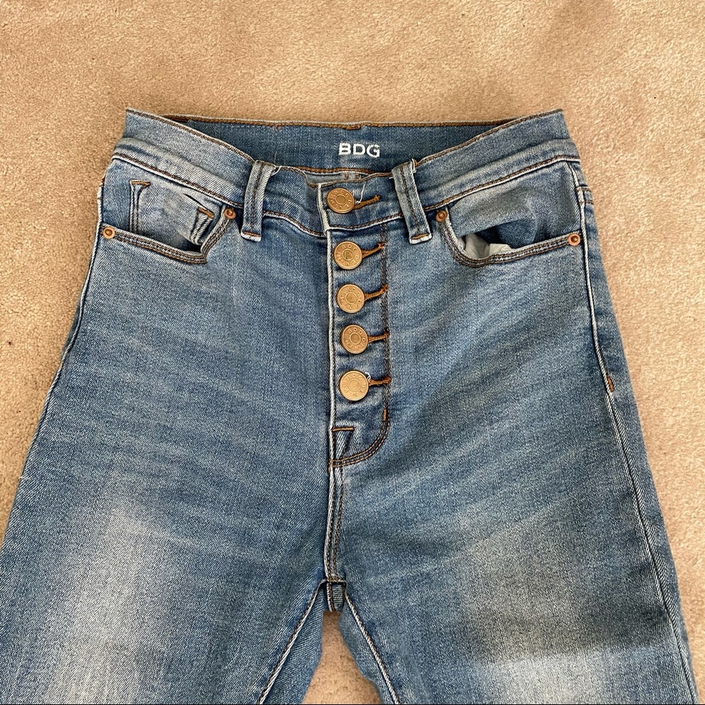 BDG high waisted button skinny jeans